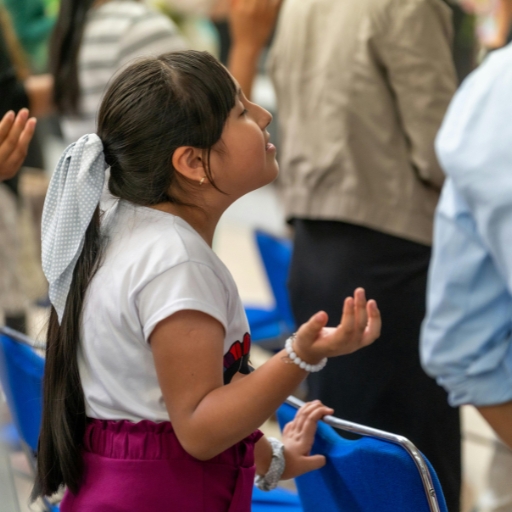 A church congregation during a service