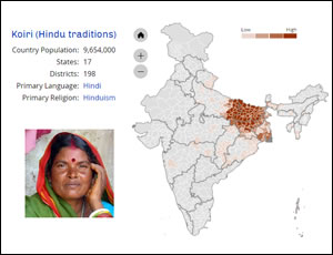 View India people group map