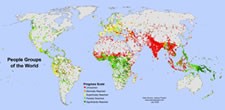 People Groups of the World map
