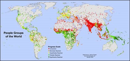 People Groups of the World map