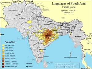 South Asia Language Map