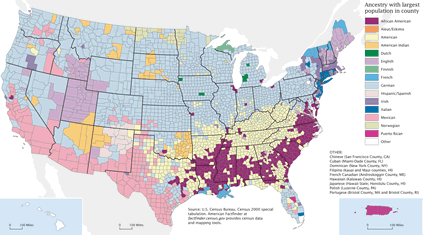 Map of Finnish in United States