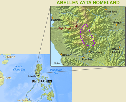 Map of Ayta, Abellen in Philippines