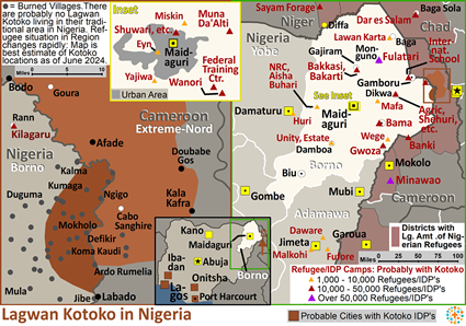 Map of Kotoko, Afade in Nigeria