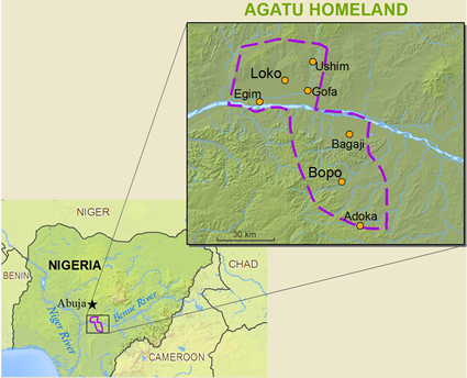 Map of Agatu in Nigeria