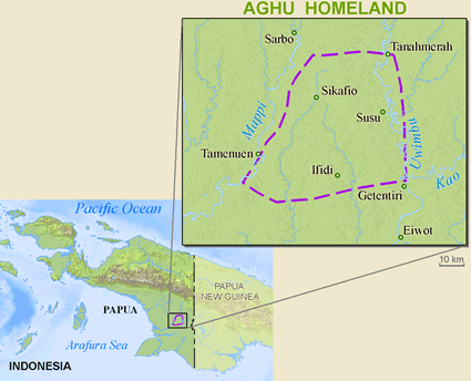 Map of Aghu in Indonesia