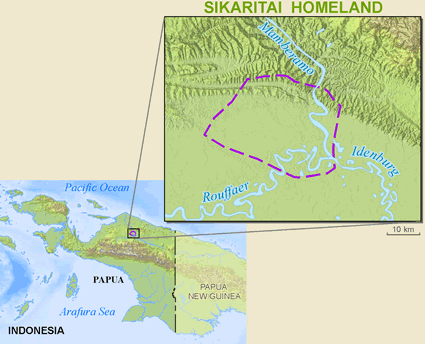 Map of Aikwakai, Sikaritai in Indonesia