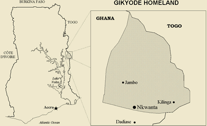 Map of Akyode in Ghana