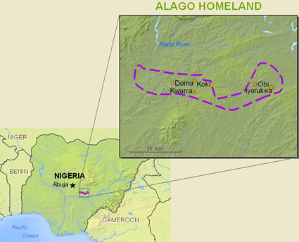 Map of Alago, Idoma Nokwu in Nigeria