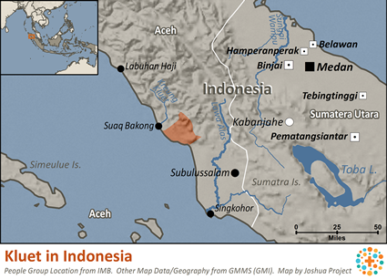 Map of Kluet in Indonesia