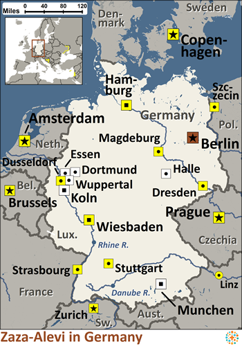 Map of Zaza, Northern in Germany