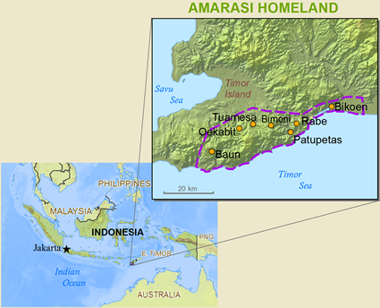 Map of Amarasi in Indonesia
