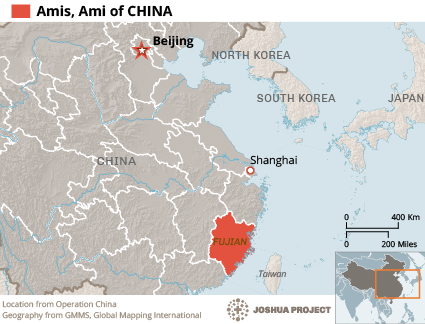 Map of Ami in China