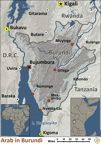 Map of Arab in Burundi