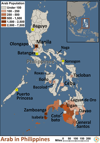 Map of Arab in Philippines