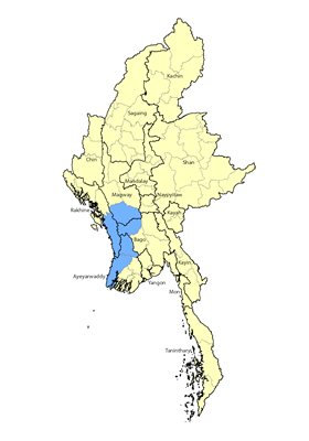 Map of Asho in Myanmar (Burma)