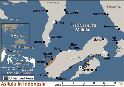 Map of Asilulu in Indonesia