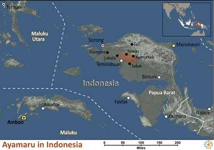 Map of Ayamaru, Brat in Indonesia