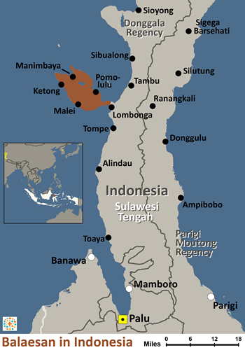 Map of Balaesan in Indonesia