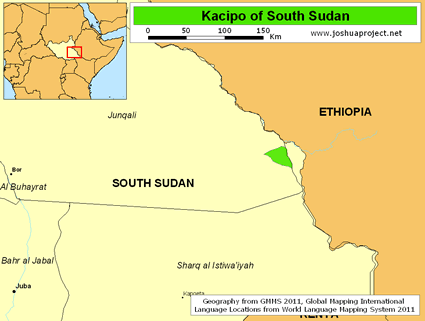 Map of Suri in South Sudan