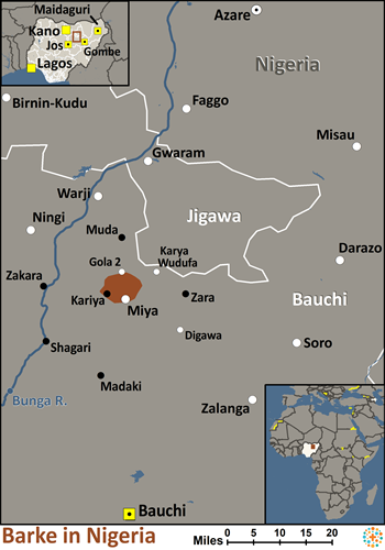 Map of Barke, Burkanawa in Nigeria