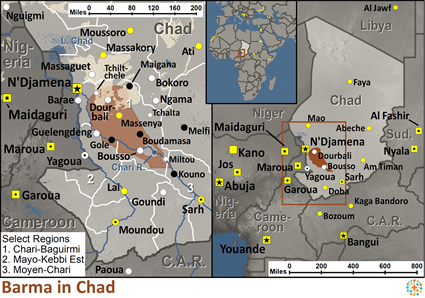 Map of Barma in Chad