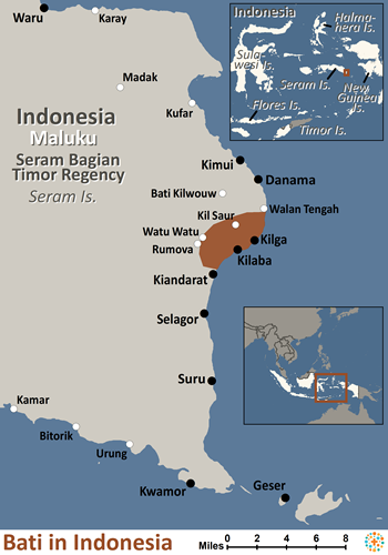 Map of Bati in Indonesia