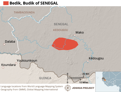 Map of Budik in Senegal