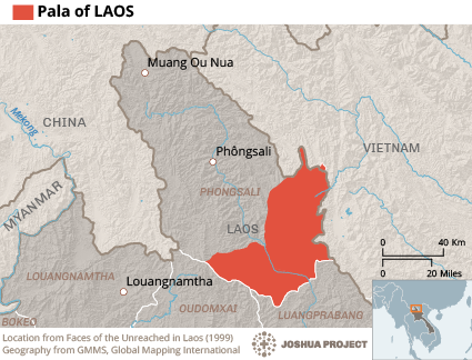 Map of Pala in Laos
