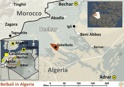 Map of Belbali in Algeria