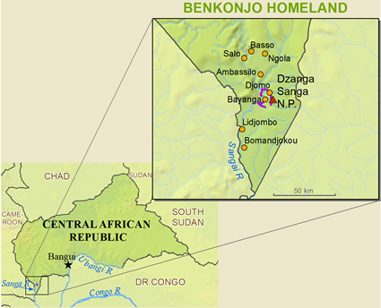 Map of Benkonjo in Central African Republic