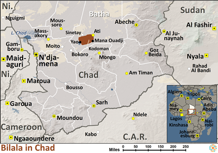Map of Bilala in Chad