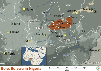 Map of Bole, Bolewa in Nigeria