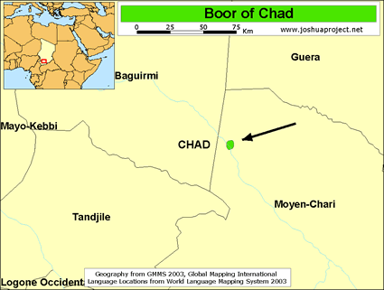 Map of Boor in Chad