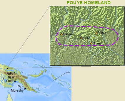 Map of Bouye in Papua New Guinea