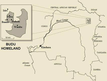 Map of Budu in Congo, Democratic Republic of