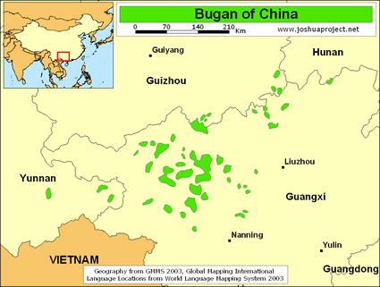 Map of Bugan in China