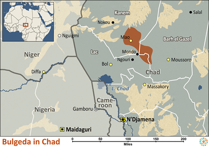 Map of Bulgeda in Chad