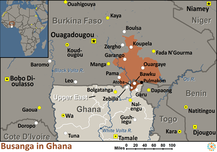 Map of Busanga in Ghana