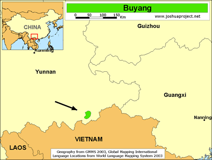 Map of Buyang, Baha in China