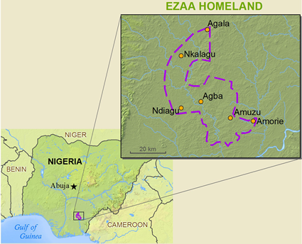 Map of Ezaa in Nigeria