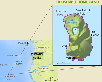 Map of Fa d'Ambu in Equatorial Guinea