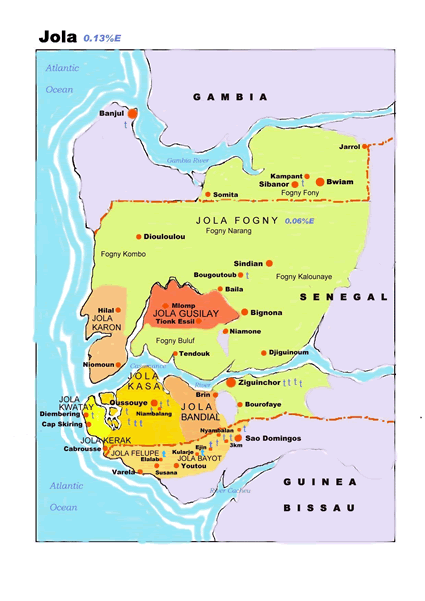 Jola, Falor in Senegal