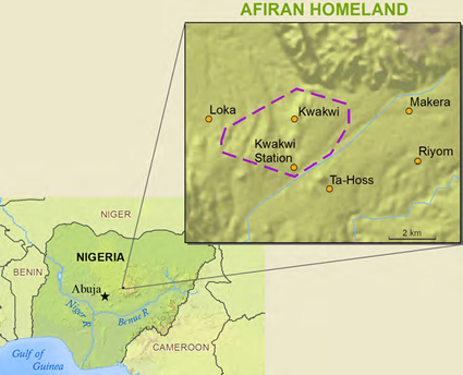 Map of Firan, Izarek in Nigeria