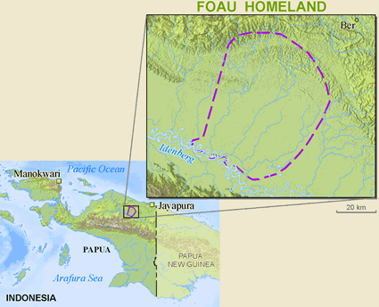 Map of Fuau in Indonesia