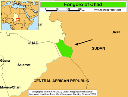 Map of Fongoro in Chad