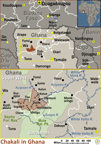 Map of Chakali in Ghana