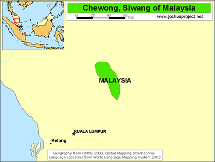 Map of Che Wong, Siwang in Malaysia