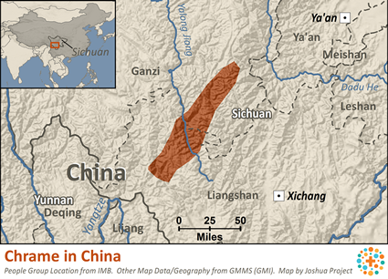 Map of Chrame in China