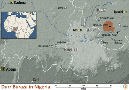 Map of Durr-Baraza in Nigeria